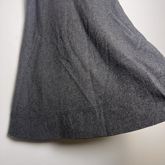 Theory Sleeveless Wool Blend Sheath Dress Gray Sz 6 Office Preppy Career A Line - Picture 5 of 14